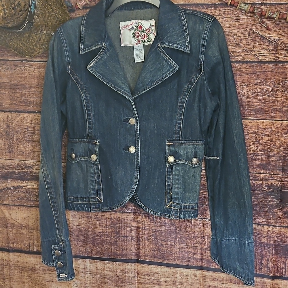 PRELOVED "BLUE ASPHALT " CLASSICALY TAILORED DENIM JACKET! 💙 Large